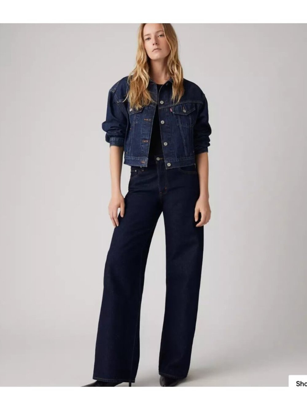 New Levi's Premium 33x31 XL Baggy Straight Women's Jeans Dreams Dark Wash